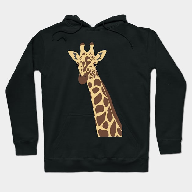 Vectorised image of a giraffe Hoodie by TyneDesigns